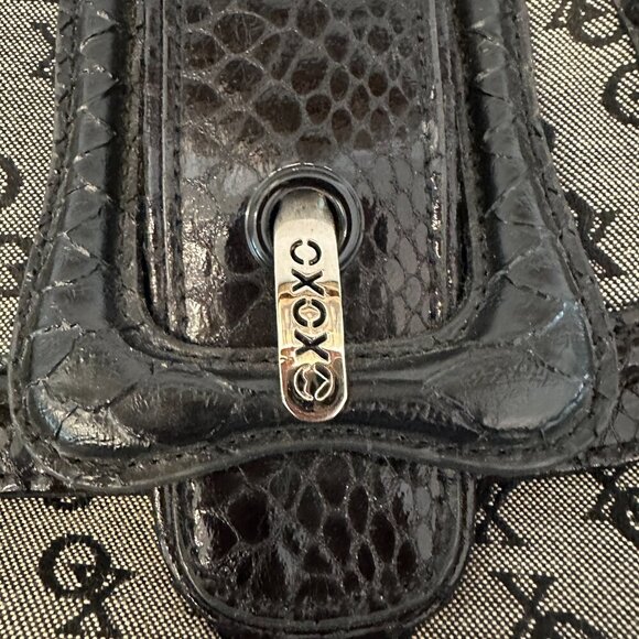 Vintage Small Black & Gray White XOXO Handbag Purse Inside Pockets Y2K - Picture 5 of 12